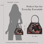 Floral trapezium sling bag