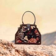 Floral trapezium sling bag