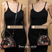 Floral trapezium sling bag