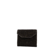 Black jute card holder