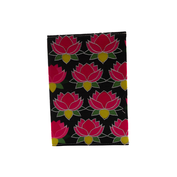 Lotus hand embroidered diary