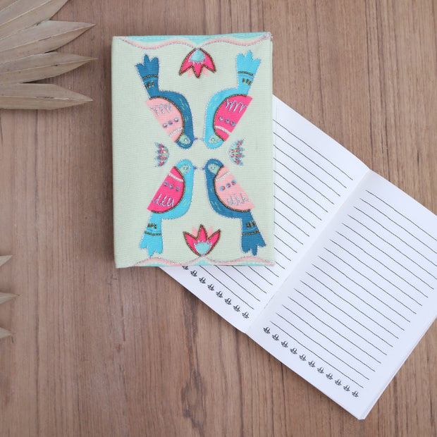 Birdie hand embroidered diary