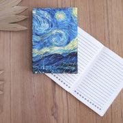 Starry night hand embroidered reusable diary