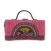 Image of Madhubani Fish Hand Embroidered Clutch Bag (jute bag) by gonecase