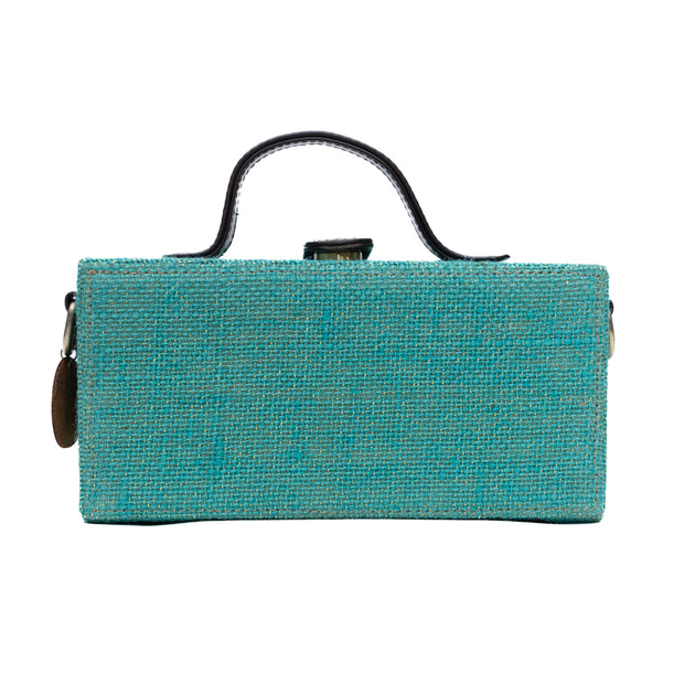 Baagecha hand embroidered natural jute clutch bag