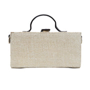 Baagecha hand embroidered natural jute clutch bag