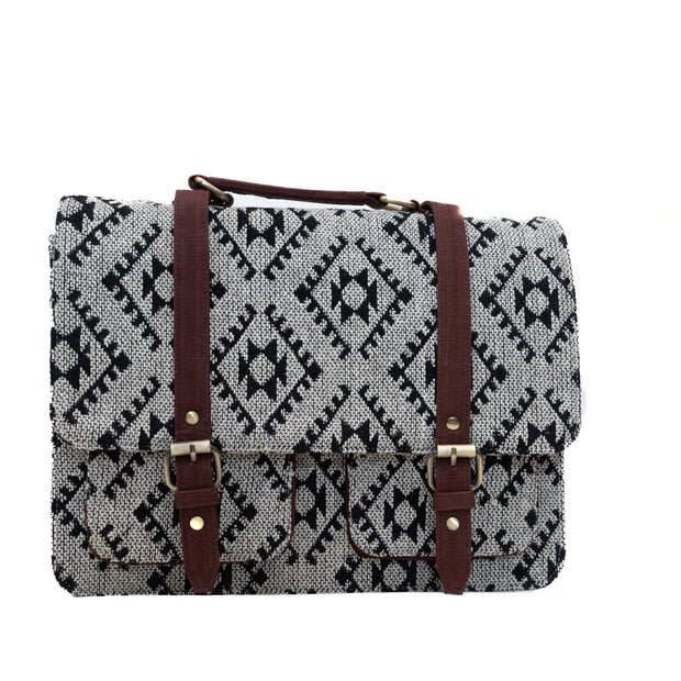 Monochrome Printed Laptop bag