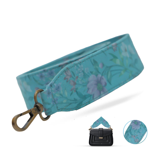 Blue Floral Bag straps