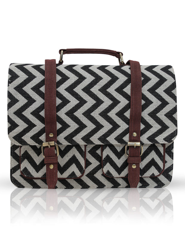 Zig Zag Printed Laptop bag