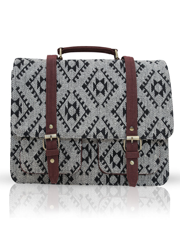 Monochrome Printed Laptop bag