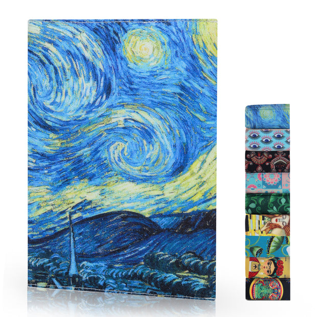 Starry night hand embroidered reusable diary