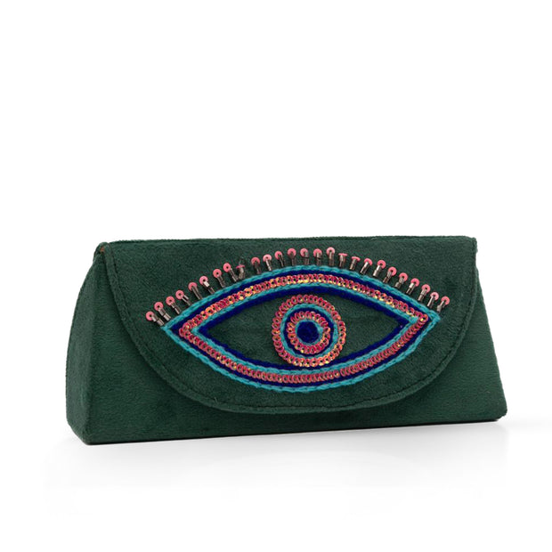 Evil eye olive sunglasses cover