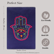 Hamsa hand embroidered diary