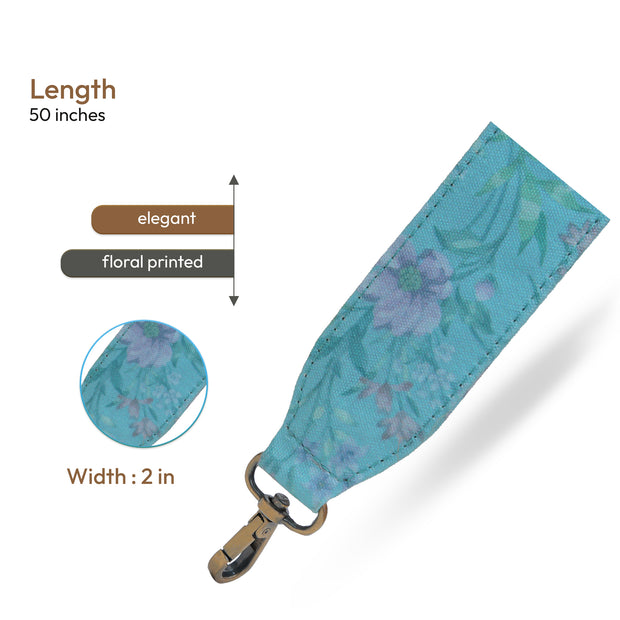 Blue Floral Bag straps