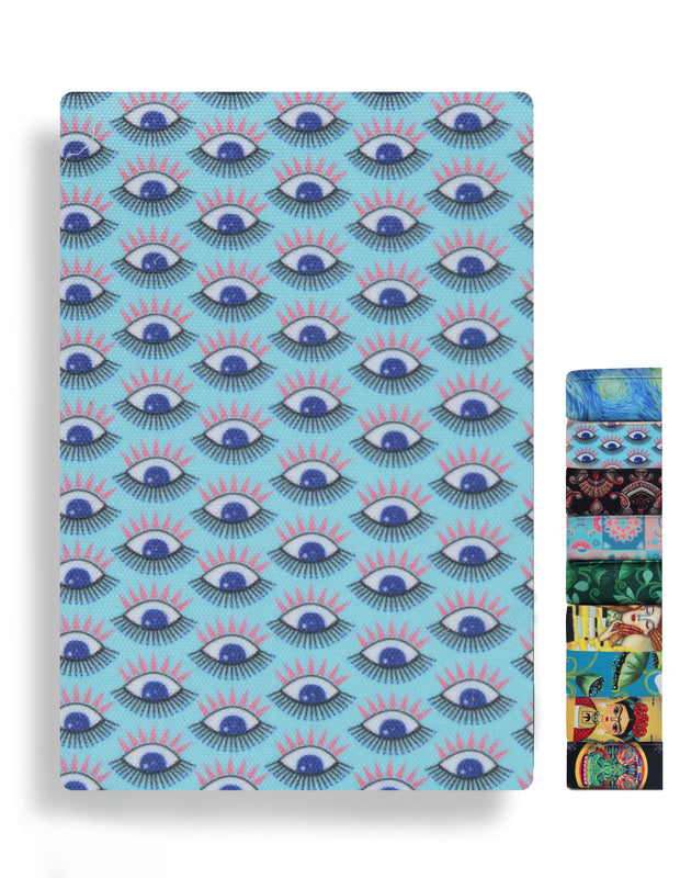 Blue evil eye printed diary