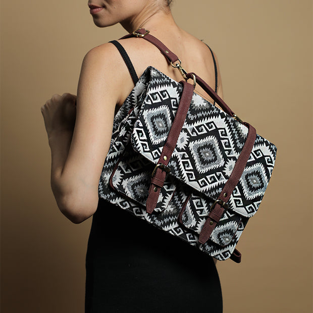 Checkerboard Printed Laptop bag for women
