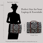 Checkerboard Printed Laptop bag size