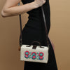 Image of Floral Hand Embroidered clutch bag (jute bag)