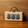 Image of Floral Hand Embroidered clutch bag (jute bag) Gonecase