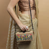 Image of Baagecha hand embroidered natural jute clutch bag