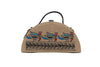 Image of purchase Madhubani Birds Half Round Embroidered Jute Bag from gonecase store