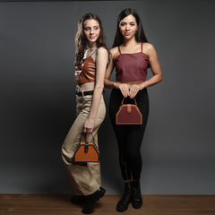 Cherry Handcrafted Trapezium Sling Bag for women