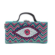 Evil Eye Full Embroidery Jute Bag