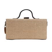 Senorita Brown Hand Embroidered Clutch Bag (jute bag)