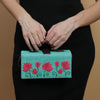 Image of Pichwai Hand Embroidered Clutch Bag (jute bag)
