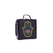 Hamsa Hand embroidered briefcase bag by gonecase