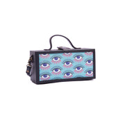 Evil eye printed handcrafted crossbody clutch bag For Women