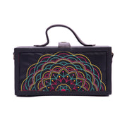 Mandala hand embroidered clutch bag by gonecase