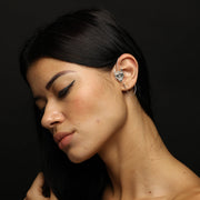 Bull sterling silver earcuff