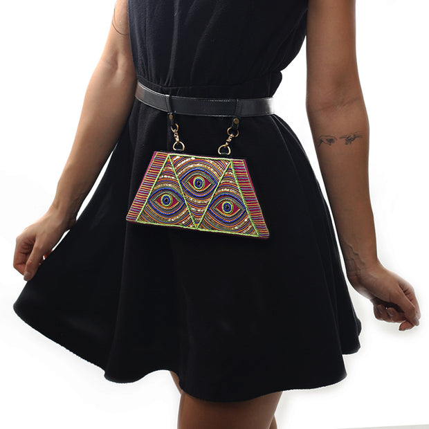 Order Online Evil eye hand embroidered belt bag- gonecase.in