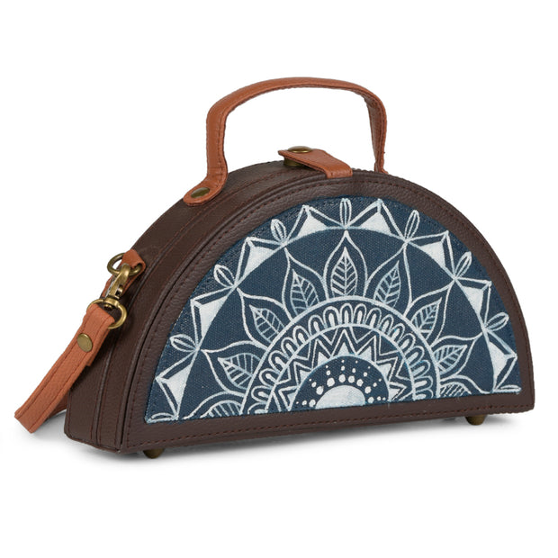 Order online Teal Mandala Half Round Bag- gonecase.in