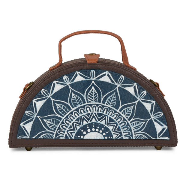 Order online Teal Mandala Half Round Bag- gonecase.in