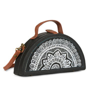 Order online Mandala Black & White Half Round Bag- gonecase.in