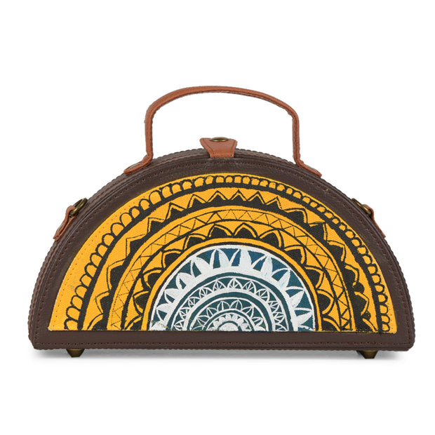 order online Yellow Mandala Half Round Bag- gonecase.in