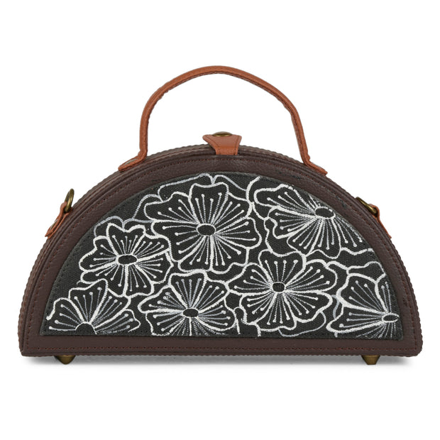 order online Detailed flower Half Round Bag- gonecase.in