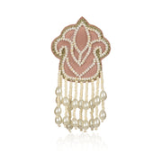 Mutiyaar small white embroidered earring