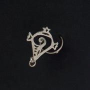 Shankh sterling silver nosepin