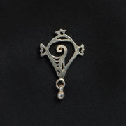 Shankh sterling silver nosepin