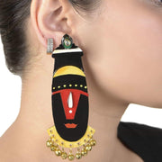 Balaji wooden Handpainted Earring