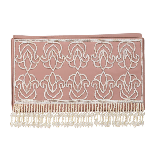 Order online Mutiyaar Nude Pink Hand Embroidered Belt Bag- GONECASE.IN