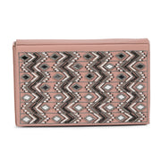 Order Online Classic Nude Pink Hand Embroidered Belt Bag- gonecase.in