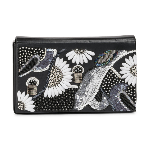 Maharani Women black wedding waist belt bag