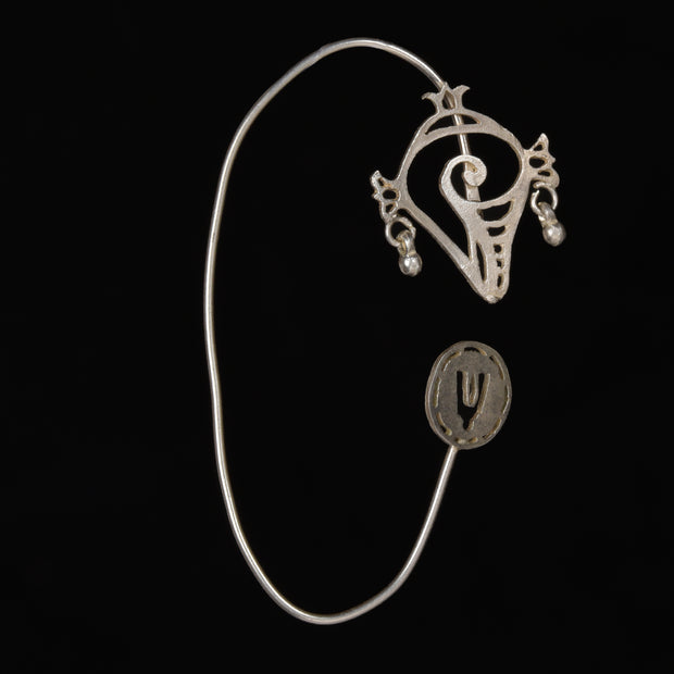 Shankh sterling silver earcuff