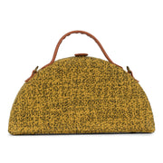 Order Online Yellow Texture Half Round Bag- gonecase.in