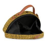 Order Online Yellow Texture Half Round Bag- gonecase.in