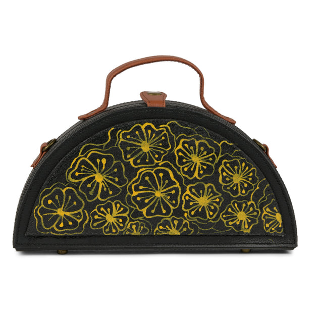 Order online Floral Hand Painted Half Round Bag- gonecase.in